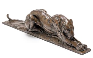 Dylan Lewis; Lioness Sleeping I, maquette