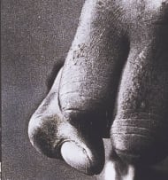 Thomas Hoepker; Muhammad Ali, world heavyweight champion showing off his left fist. Chicago, USA, 1966