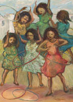 Amos Langdown; Children with Hula Hoops