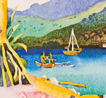 Walter Battiss; Cook's Bay, Moorea, Tahiti