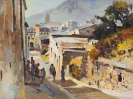 Errol Boyley; Street Scene, Bo-Kaap, Cape Town