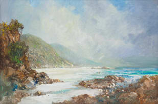 Gabriel de Jongh; View along the Beach