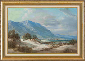 Gabriel de Jongh; View of Mountains from the Dunes