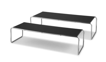 Two Laccio tables designed after Marcel Breuer