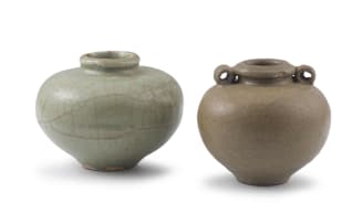 A Chinese Longquan celadon-glazed jarlette, Song/Yuan Dynasty