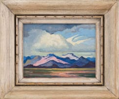 Jacob Hendrik Pierneef; Landscape with Pink Mountains