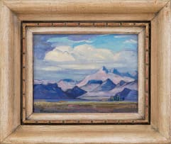 Jacob Hendrik Pierneef; Landscape with Grey Mountains