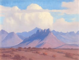Jacob Hendrik Pierneef; Mountain Landscape with Cumulus Clouds