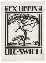 Jacob Hendrik Pierneef; Ex Libris H C Swift (Nilant 158)