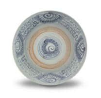 A Chinese Provincial blue and white dish