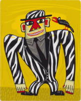 Norman Catherine; Man in a Zebra-Patterned Suit