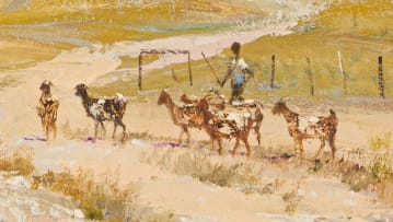 Christopher Tugwell; Landscape with Boys and Goats