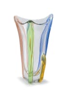 A Mstisov Glassworks vase, designed by František Zemek