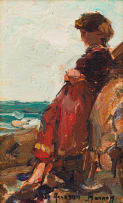Adriaan Boshoff; Woman Leaning against the Rocks