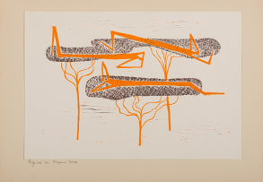 Walter Battiss; Figures on Mopani Trees