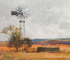 Christopher Tugwell; Landscape with Windmill and Reservoir