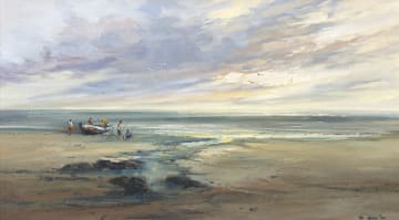 Mel Brigg; Fishermen on the Beach