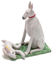 Nico Masemola; Grey Dog with Rabbit