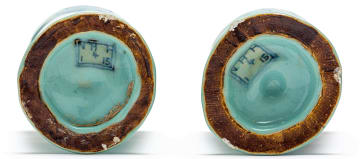Hylton Nel; A Pair of Turquoise Vases with Text, two