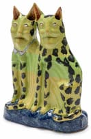 Hylton Nel; Male and Female Green Cats