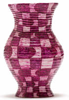 Hylton Nel; Vase with Checked Pattern