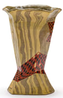 Hylton Nel; Large Vase with Checked Pattern
