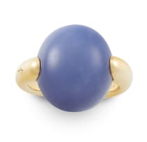 Pomellato chalcedony and 18ct rose gold 'Luna' ring