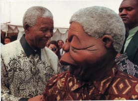 Zapiro, Thierry Cassuto and the ZANews Puppet Workshop; ZANews Mandela Puppet
