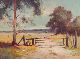 Christopher Tugwell; Landscape with Farm Gate