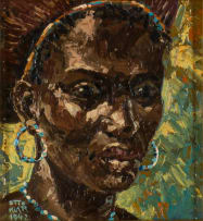 Otto Klar; Portrait of an African Woman, two