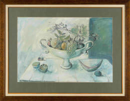 Christo Coetzee; Still Life with Bowl of Fruit