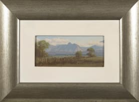 Jan Ernst Abraham Volschenk; Landscape with Mountains Beyond