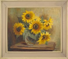 Emily Isabel Fern; Sunflowers in a Ginger Jar