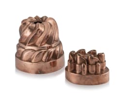 Two copper jelly moulds, 19th century