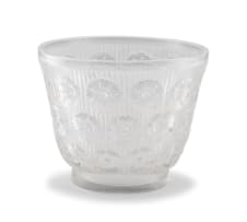A Rene Lalique 'Edelweiss' frosted and clear glass vase designed October 1937