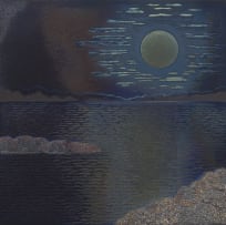 Sandra Uttridge and Nelius Britz; Rising Moon over Vineyards; Rising Moon over Water, two