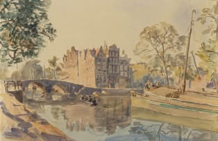 Siegfried Hahn; A Canal in Amsterdam