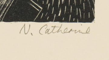 Norman Catherine; Cat on Head