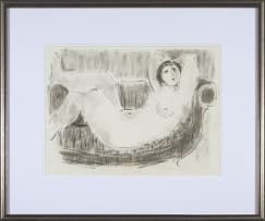 Eleanor Esmonde-White; Reclining Nude on Chaise Longue