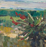 Hugo Naudé; Coastal Landscape with Aloes