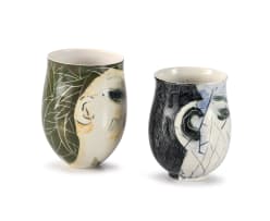 Deborah Bell; Figural Ceramic Vessels, two