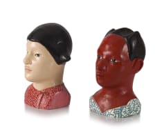 Claudette Schreuders; Ceramic Busts, two