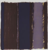 Yuko Shiraishi; Untitled (Red Stripe), 1989; Untitled, 1988, two