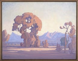 Jacob Hendrik Pierneef; Landscape with Mountains and Trees