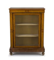 A Victorian walnut and simulated rosewood side cabinet