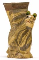Hylton Nel; Marbled Cat Vase