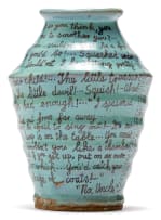 Hylton Nel; Ribbed Vase with Text