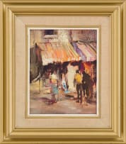 Ruth Squibb; Street Scene with Figures