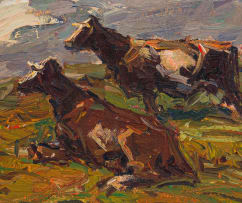 Adriaan Boshoff; Landscape with Cattle