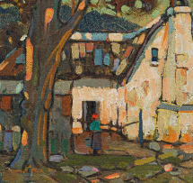 Sydney Carter; Cape Dutch House between the Trees